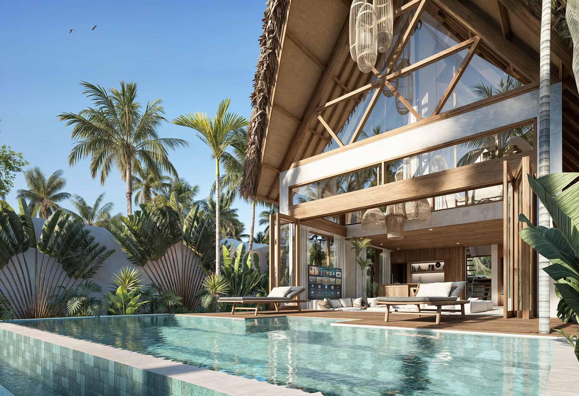 OFFPLAN 2 BEDROOM VILLA FOR SALE LEASEHOLD IN KEDUNGU BALI BE-1023 